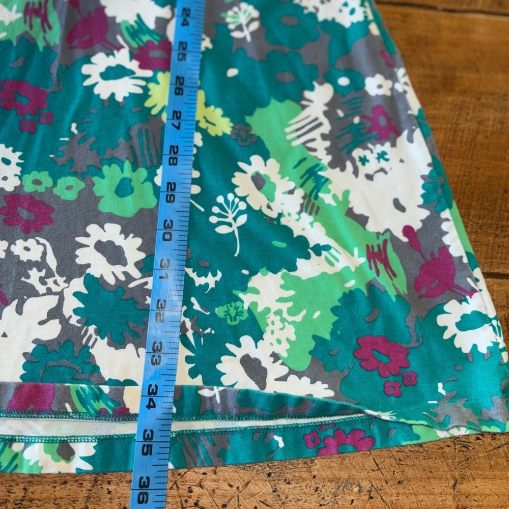 Patagonia Womens Worn Wear Margot Green Floral Tank Organic Cotton Dress Medium - Picture 7 of 9